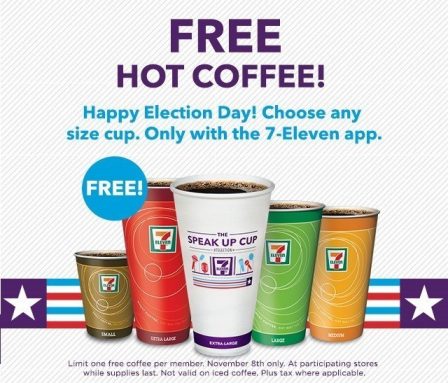 7-Eleven FREE coffee