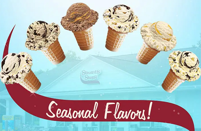 ice-cream-cones-lined-up-on-blue-background.